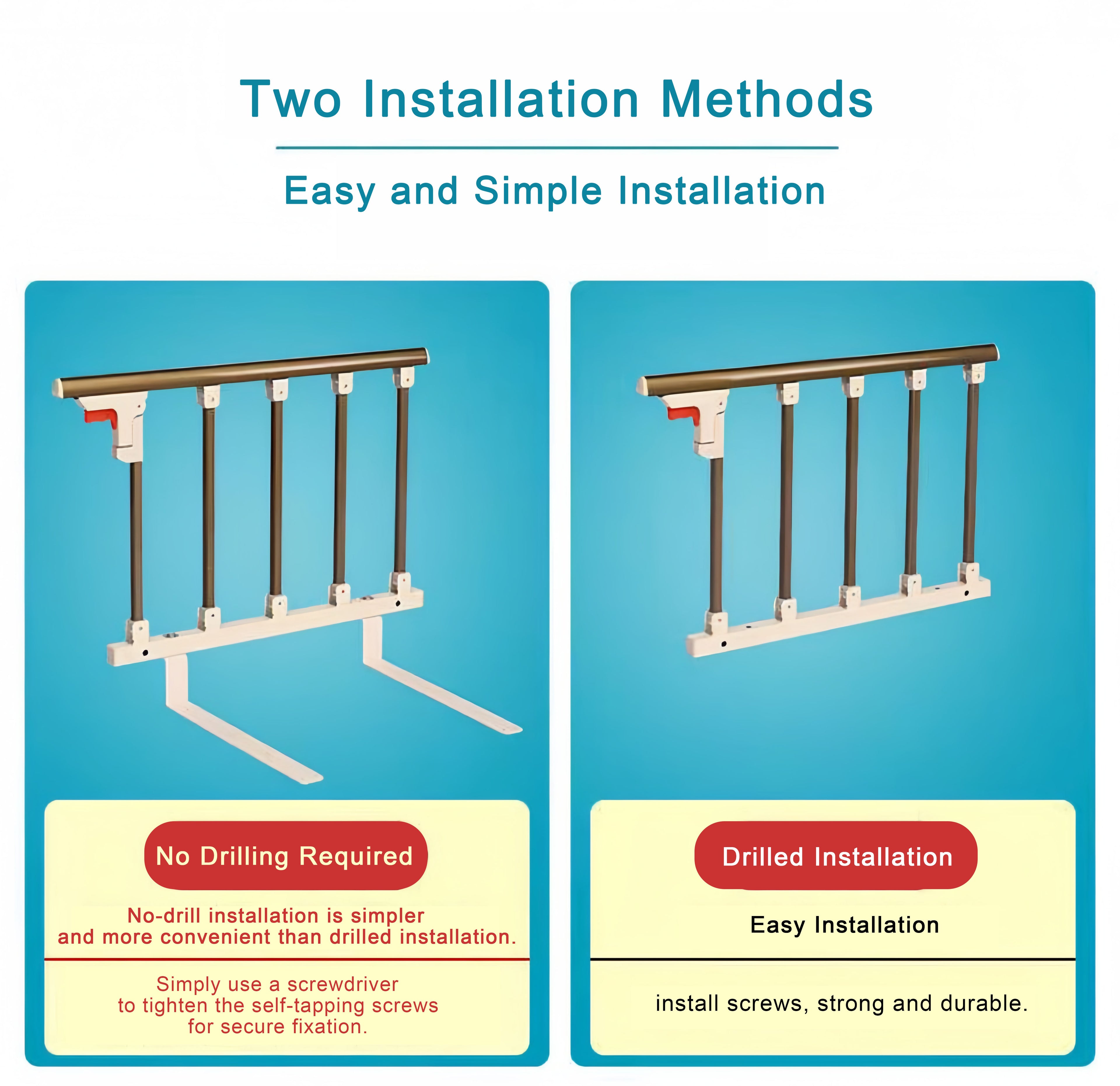 Foldable Bed Safety Guard Rail
