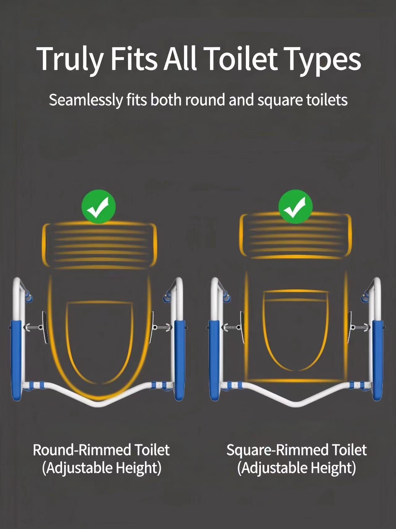 Adjustable Toilet Safety Rail & Stand Assist