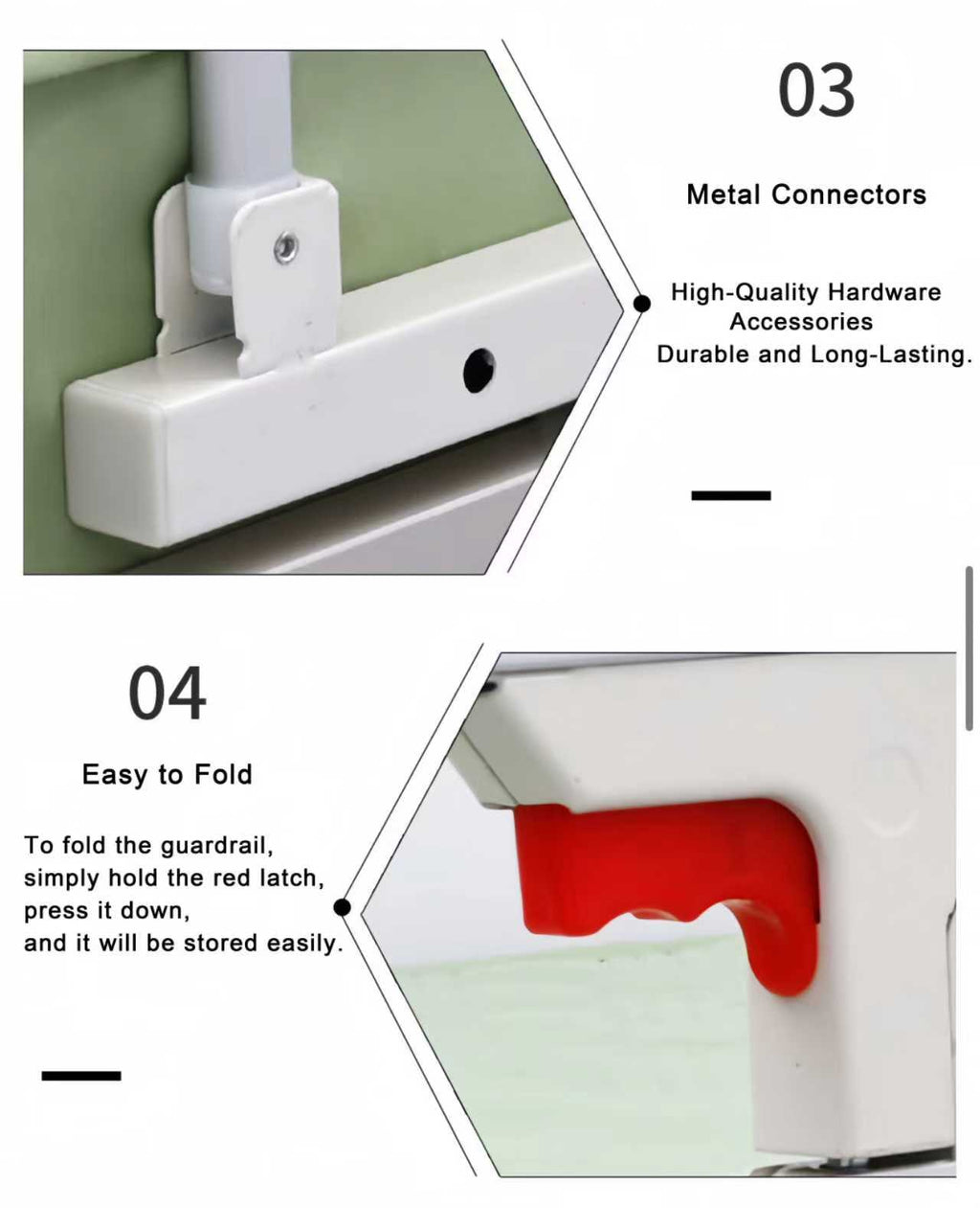 Foldable Bed Safety Guard Rail