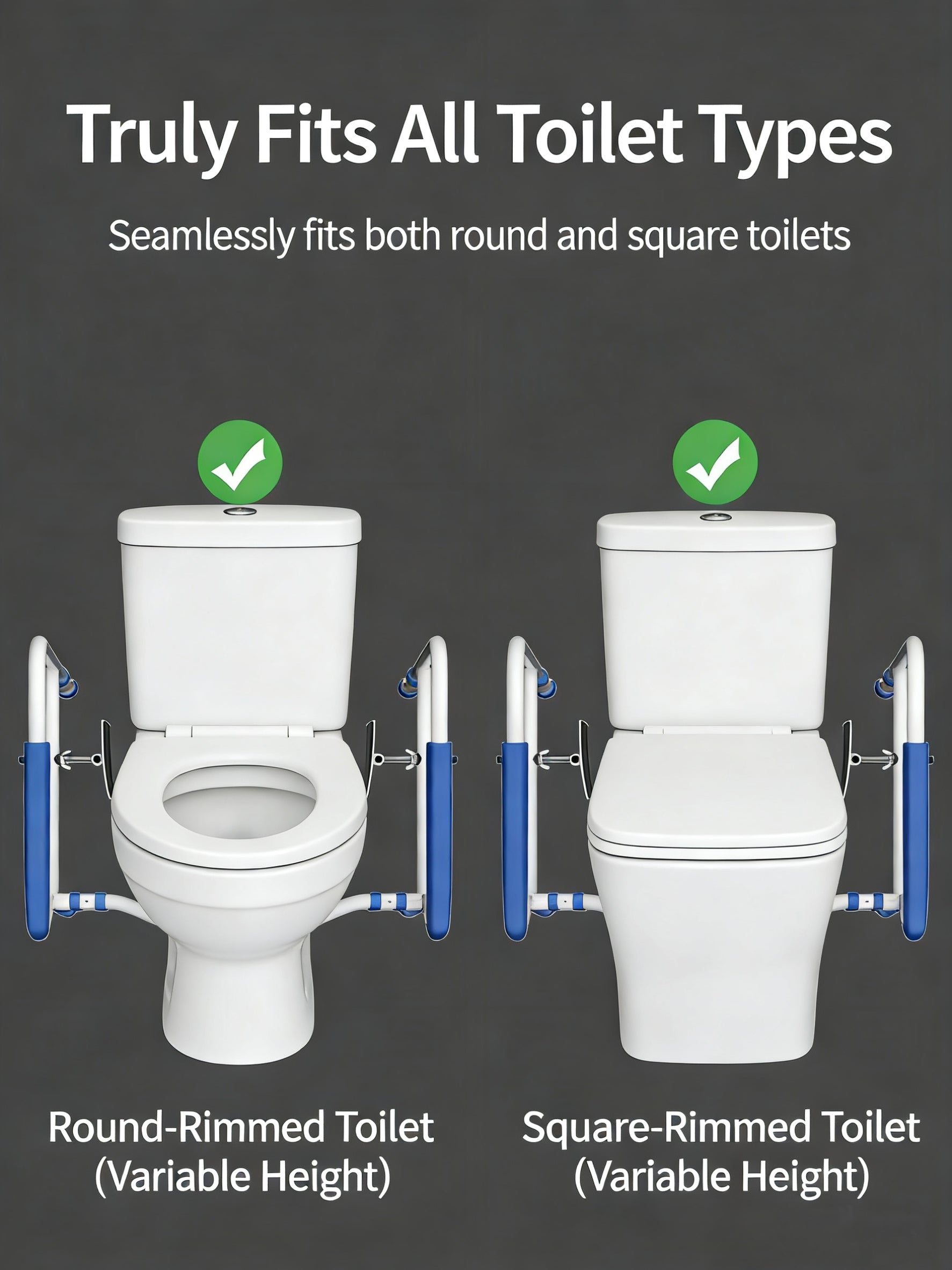 Adjustable Toilet Safety Rail & Stand Assist